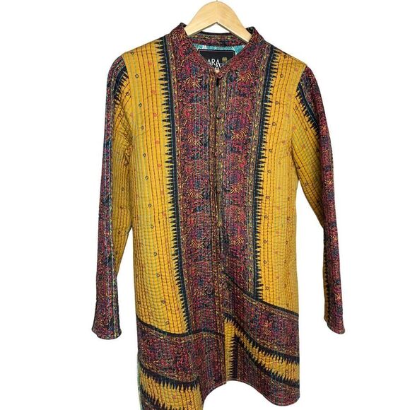 Rara Avis by Iris Apfel Quilted Kantha Fabric Jacket Sz. M - Picture 2 of 9